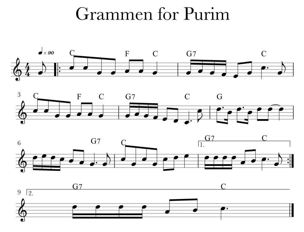 Image of sheet music for Grammen in C