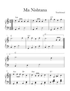 Ma Nishtana Sheet Music page 1